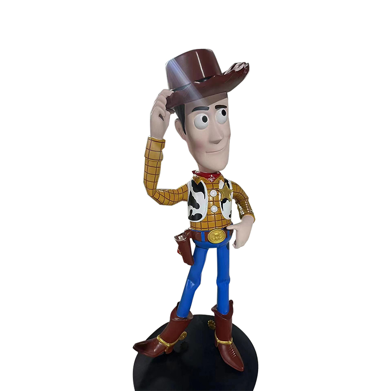 Sheriff Woody Fiberglass Patung dengan butiran yang realistik untuk hiasan luaran & dalaman Sheriff Woody Fiberglass Patung dengan butiran yang realistik untuk hiasan luaran & dalaman