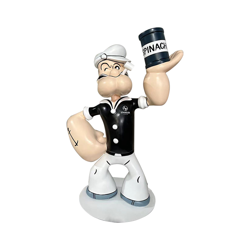 Patung Sailor Popeye Vintage untuk Hiasan Hotel & Mall - Arca bertema nautika retro