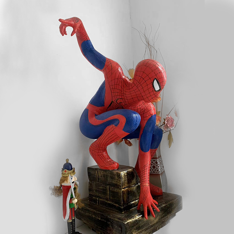 Patung Spiderman Saiz Hidup - Arca Resin Premium untuk Hiasan Rumah & Acara